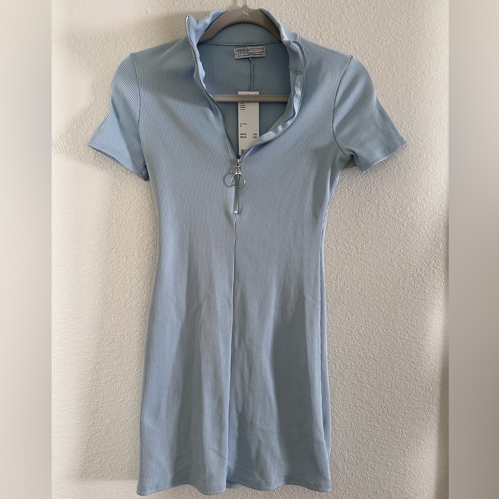 UO Tonya zip up mini dress